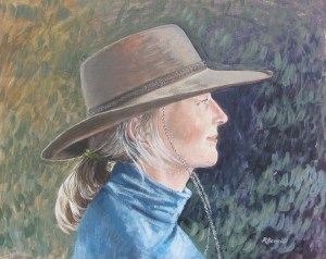 This acrylic is 16" x 20". I started it last year, set it aside and recently came back to it to finish it.